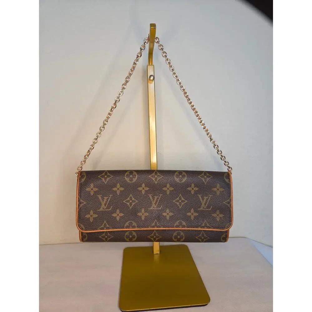 Louis Vuitton Vintage Monogram Twin Pochette GM LV Bag Clutch